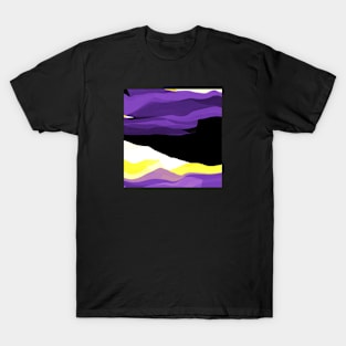 Nonbinary Pride Layered Wavy Shapes T-Shirt